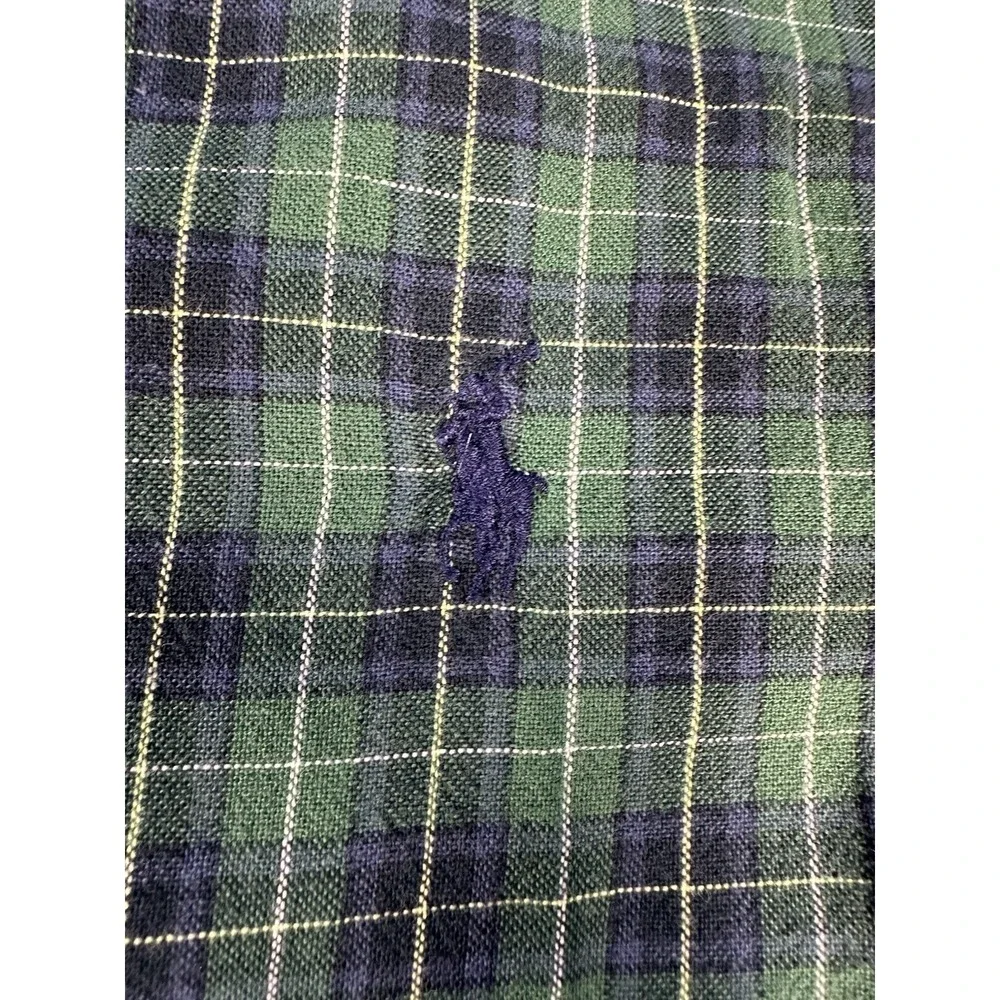 Polo Ralph Lauren MENS XL Classic Fit Long‎ Sleeve Button Down Shirt Tartan VTG